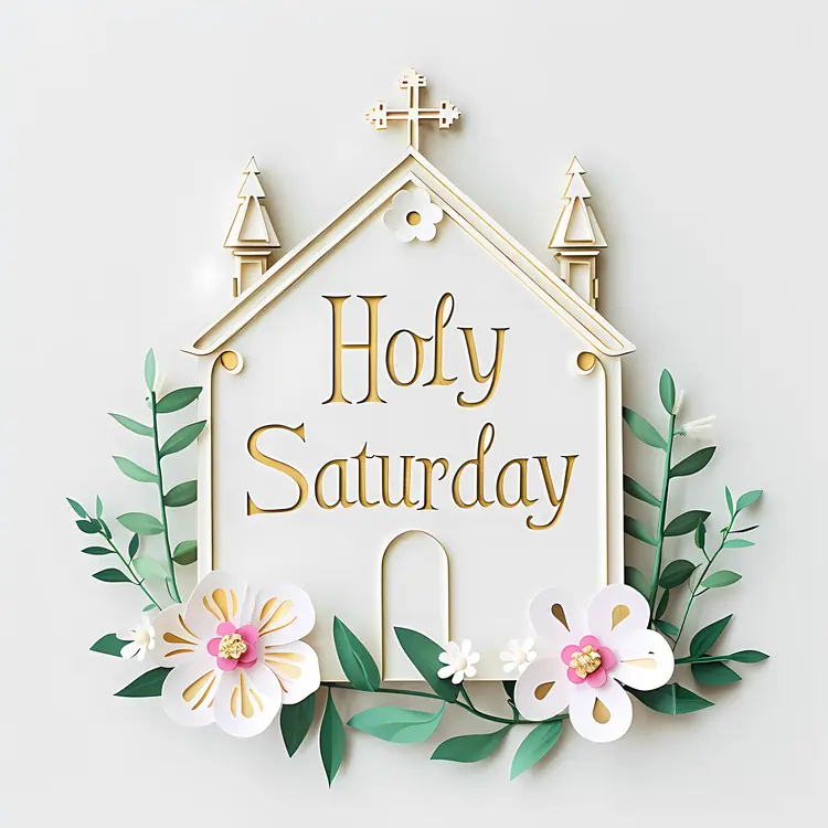Holy Saturday Church with Flowers