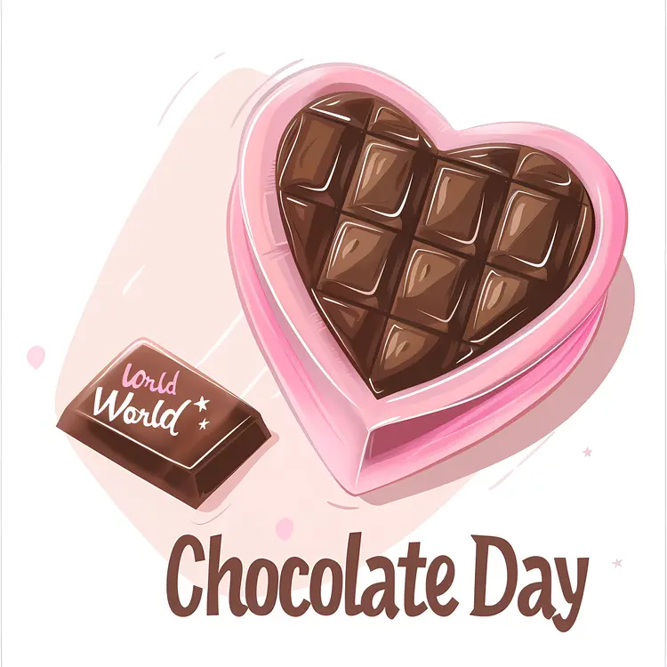 Heart-shaped Chocolate for World Chocolate Day