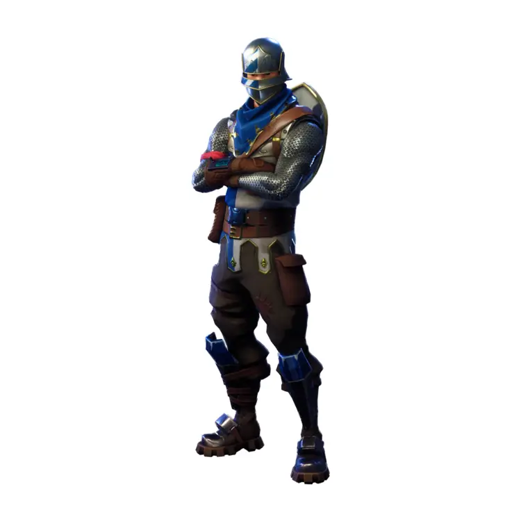 Armored Character with Blue Scarf