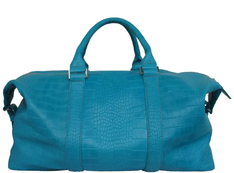 Blue Leather Handbag for Stylish Travelers