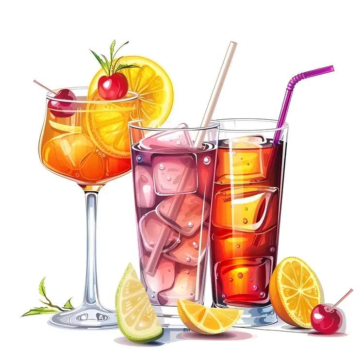 Colorful Refreshing Drinks