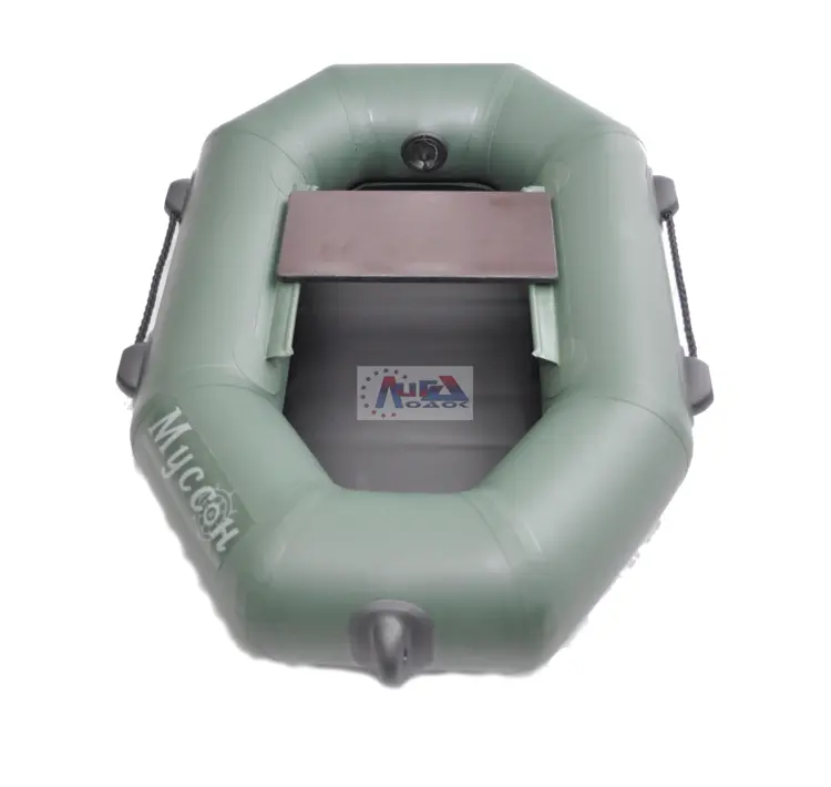 Green Inflatable Boat for Fishing and Recreation