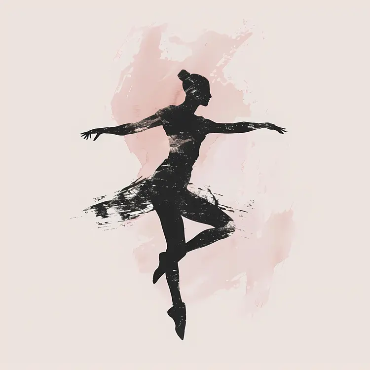 Black Silhouette of a Dancer