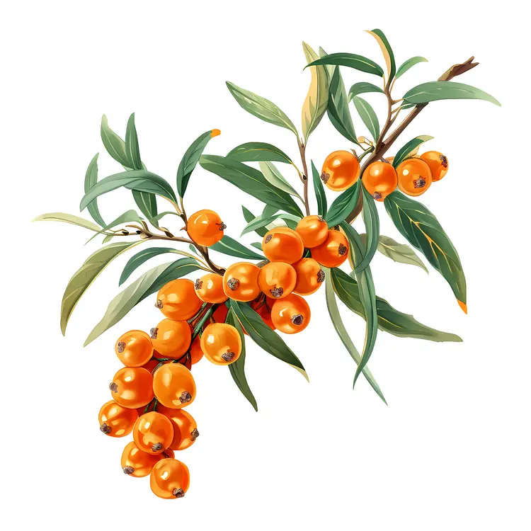 Branch with Orange Berries