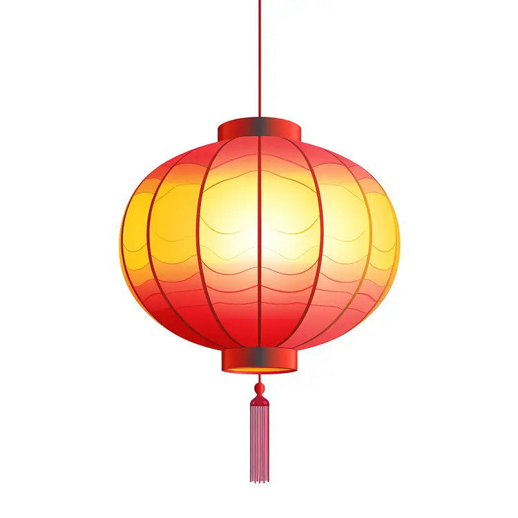 Red and Yellow Hanging Lantern