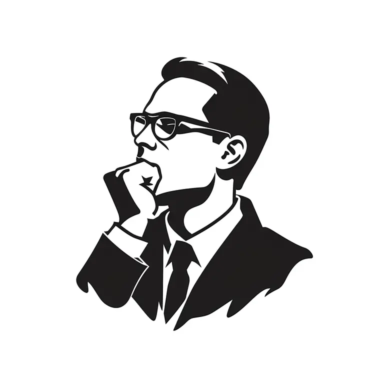 Man in Suit Thinking