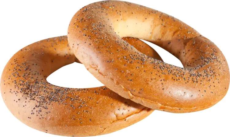 Two Poppy Seed Bagels