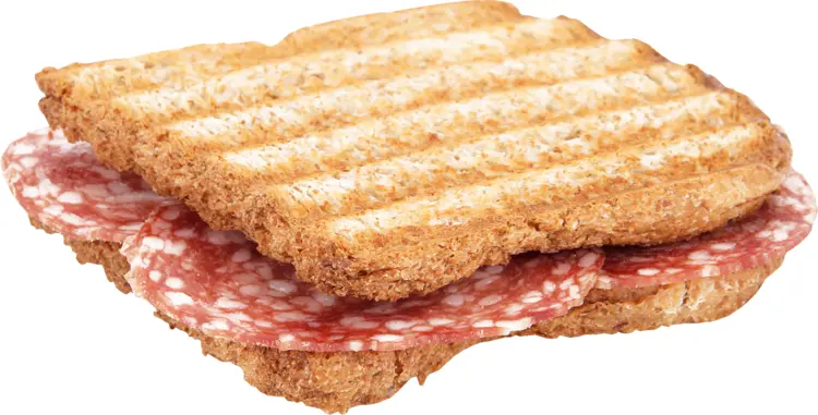 Grilled Sandwich with Salami