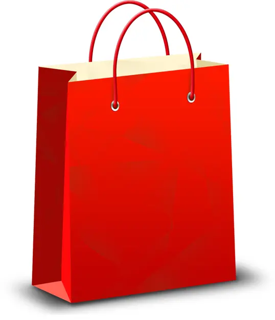 Red Shopping Bag for Retail