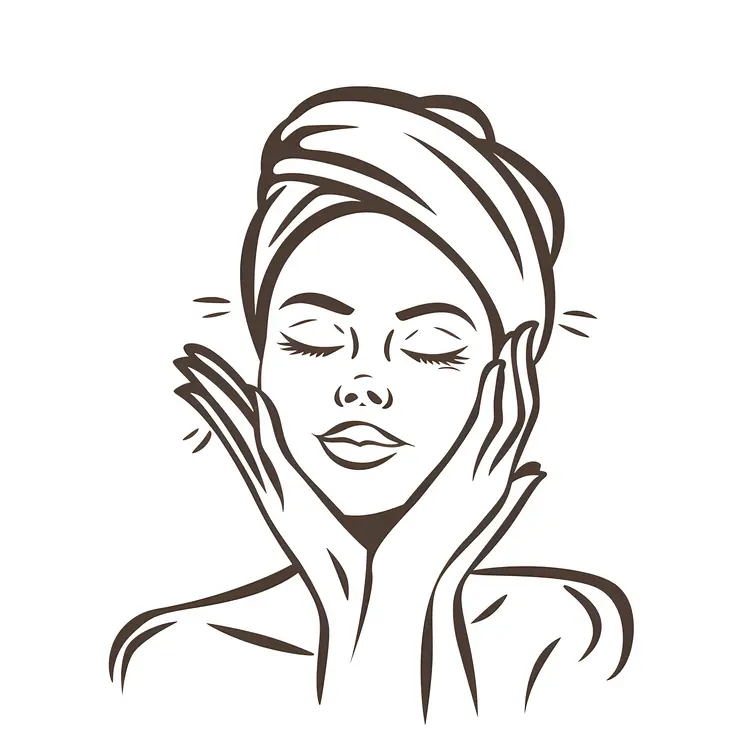 Minimalist Spa Woman Illustration