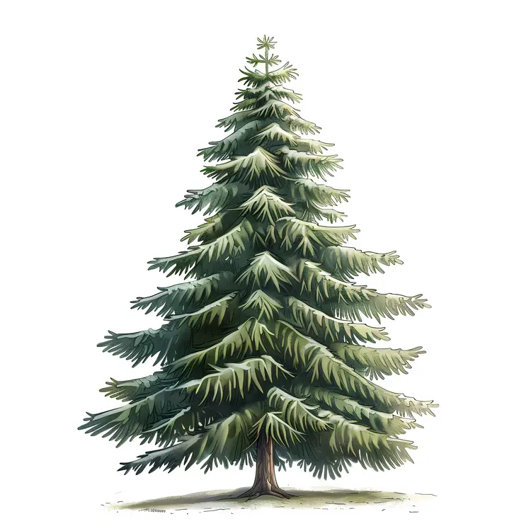 Green Pine Tree Illustration