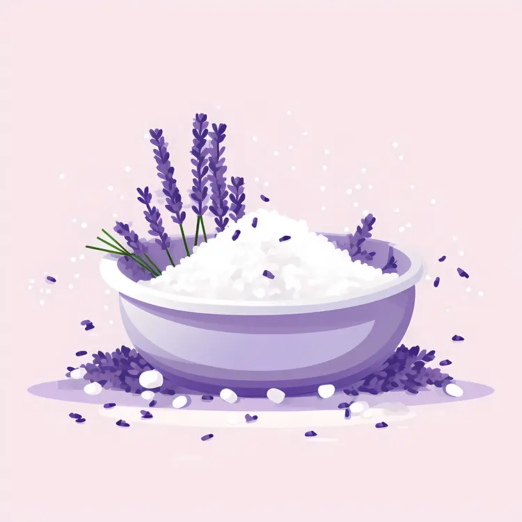 White Bath Salts with Lavender