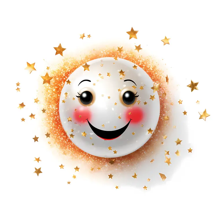 Smiling Face with Gold Stars