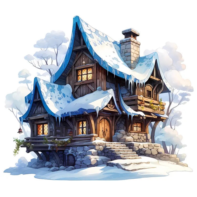 Charming Snowy House