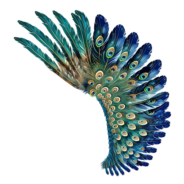 Peacock Wing with Eye Spots