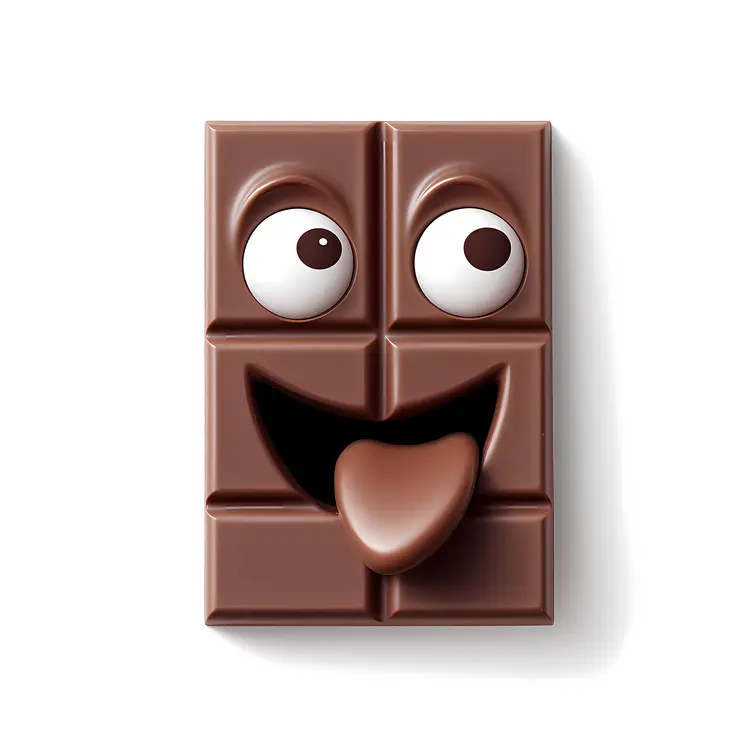 Playful Chocolate Bar Cartoon