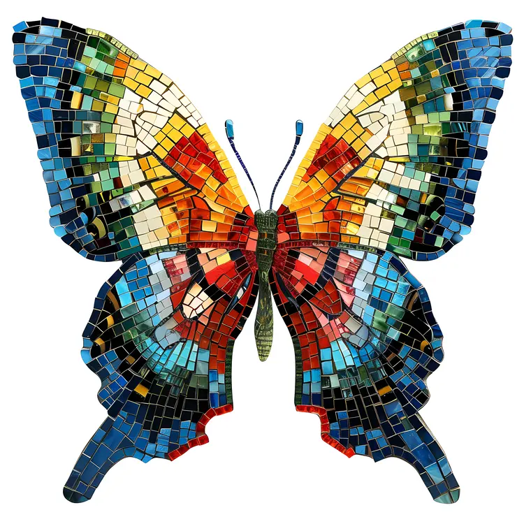 Vibrant Mosaic Butterfly