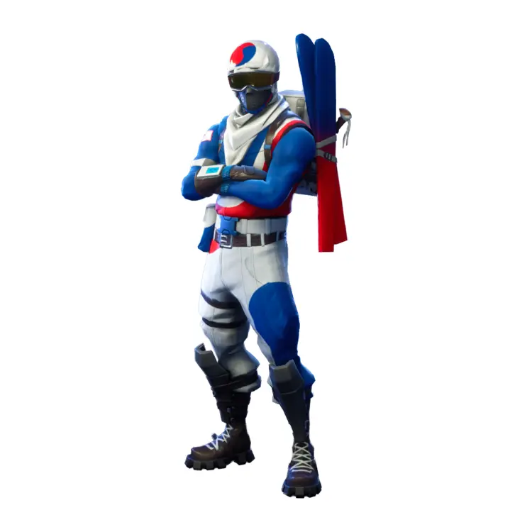 Male Game Character in White and Blue Outfit