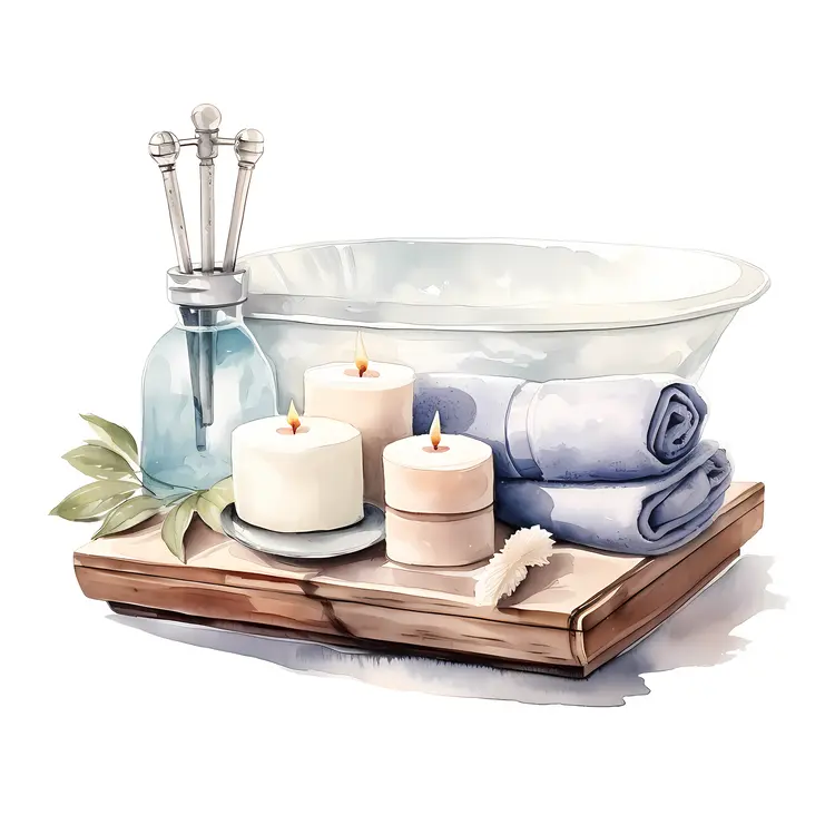 Tray with Toiletries and Candles