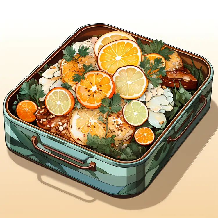 Baked Chicken with Oranges and Herbs
