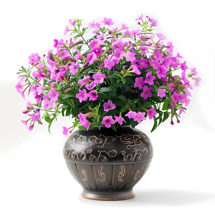 Pink Flowers in Decorative Vase
