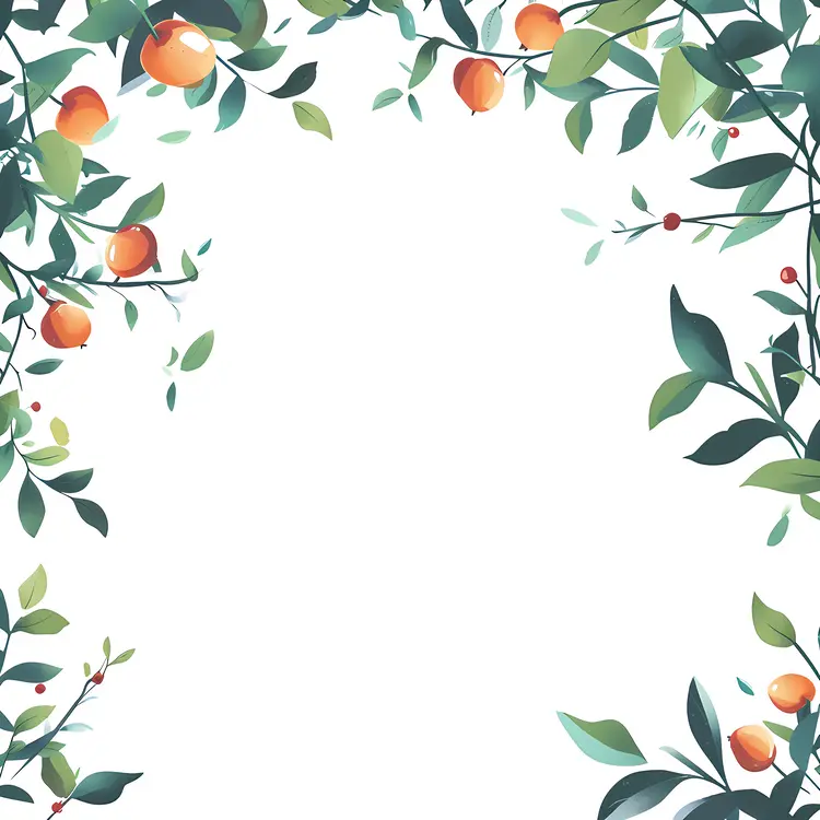 Fruit and Leaf Border