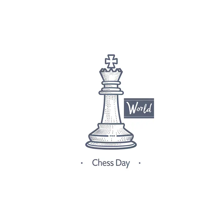 World Chess Day King Piece