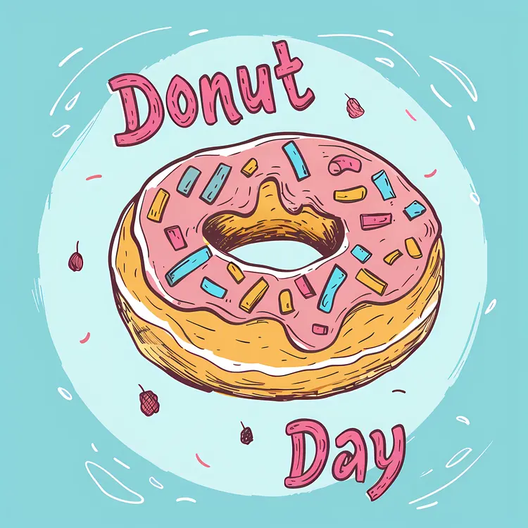 Donut with Sprinkles for Donut Day