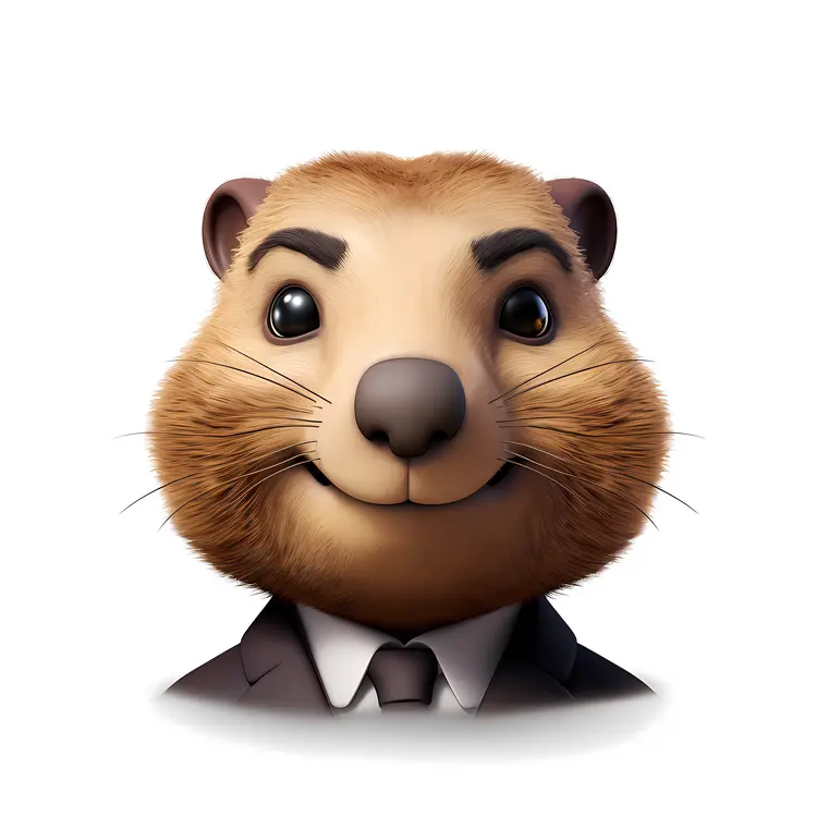 Formal Groundhog Cartoon