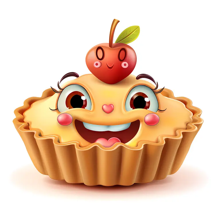Smiling Tart with Cherry