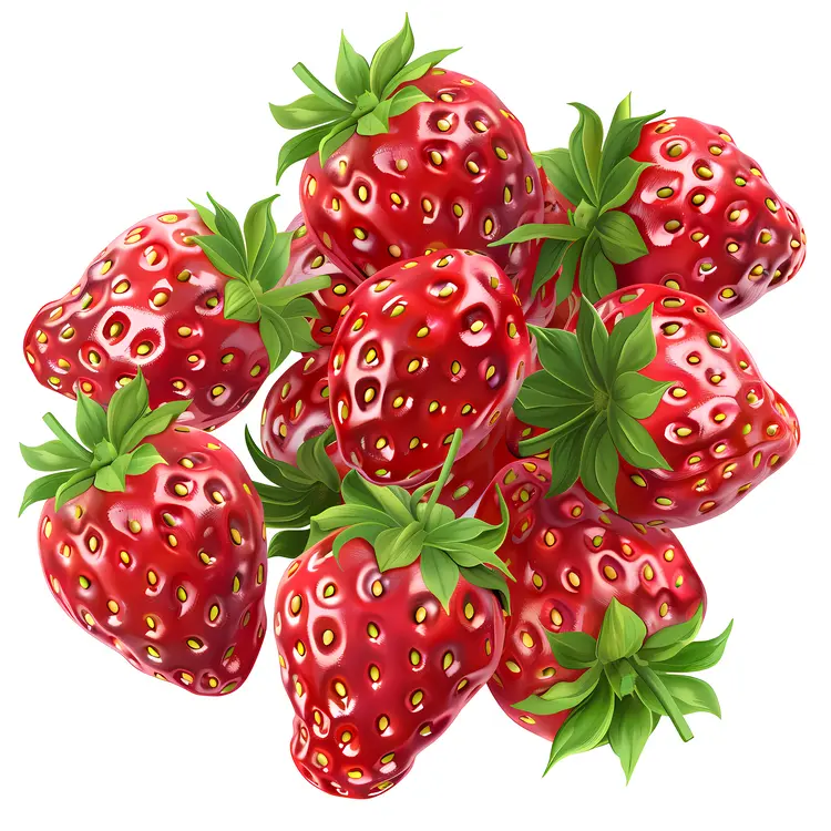 Bunch of Fresh Strawberries