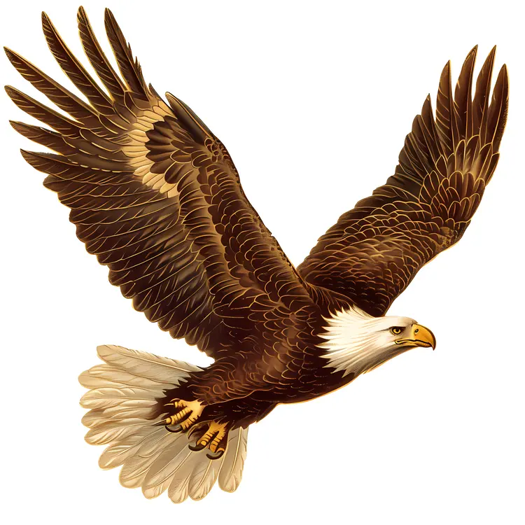 Bald Eagle with Outstretched Wings