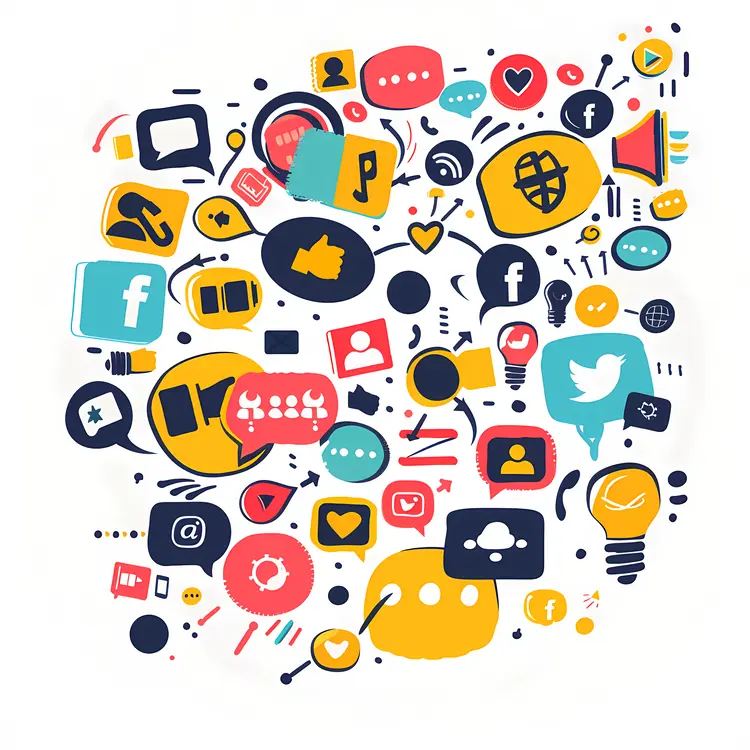 Colorful Social Media Icons
