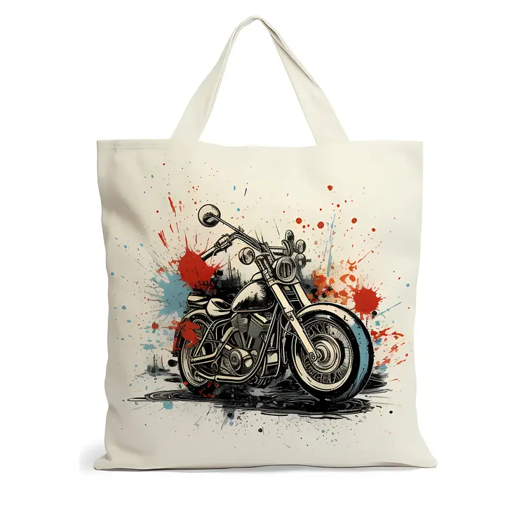 Motorcycle Art on Tote Bag