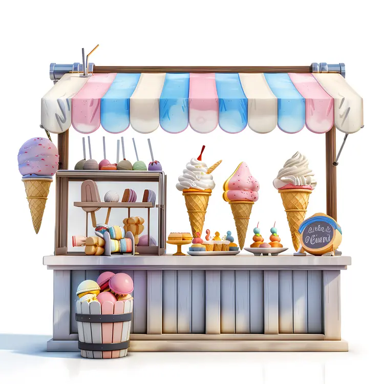Colorful Ice Cream Stand