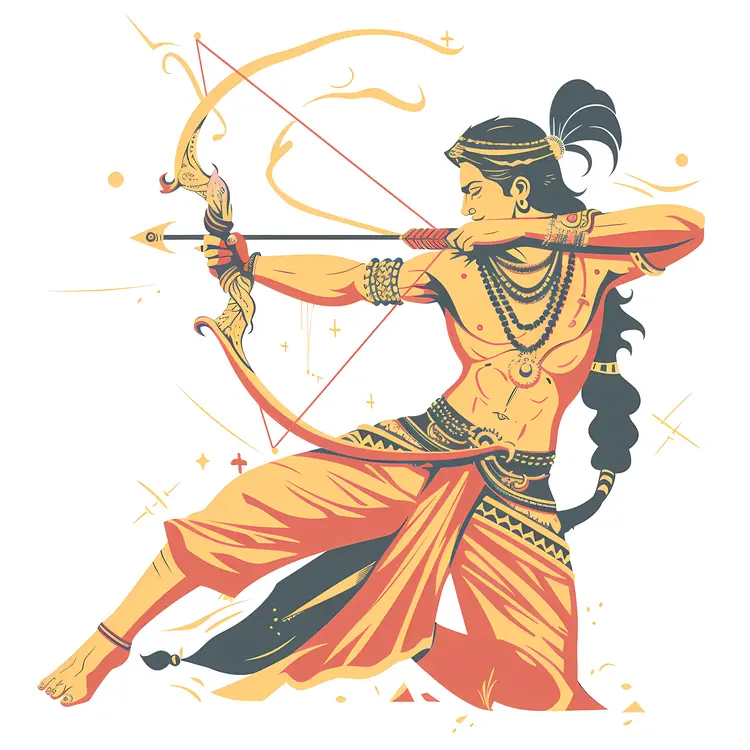 Mythological Archer with Bow and Arrow