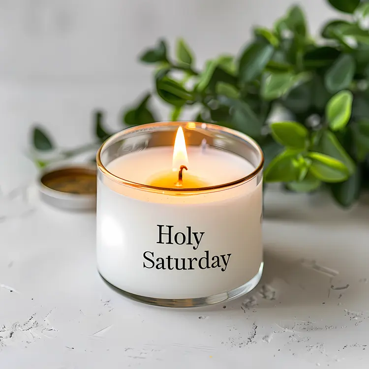 Holy Saturday Candle in Glass