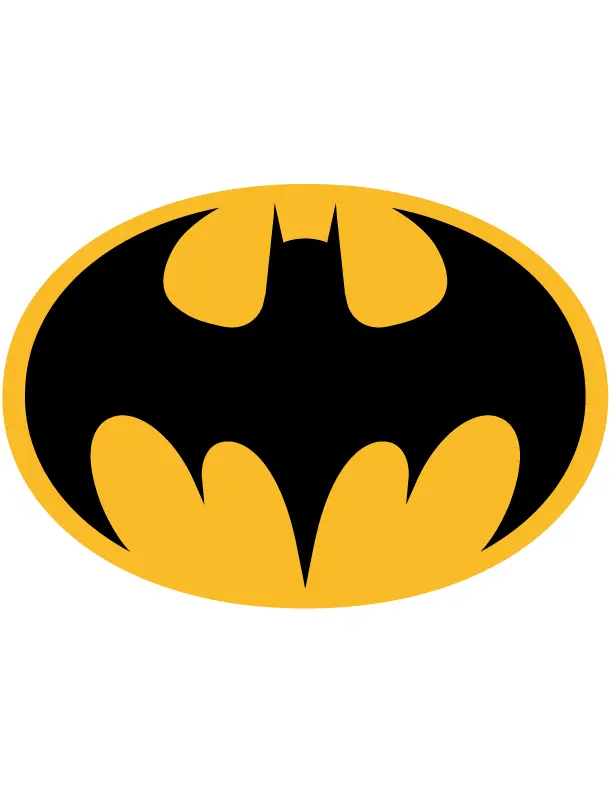 Yellow and Black Batman Logo