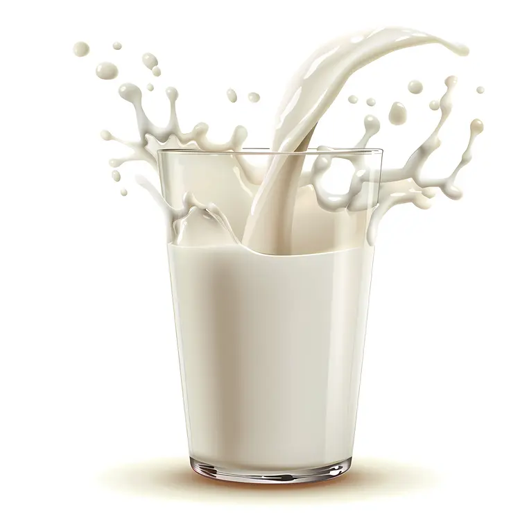 Refreshing Glass of Milk with Splash