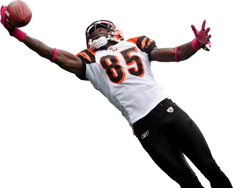 Football Player Catching Ball