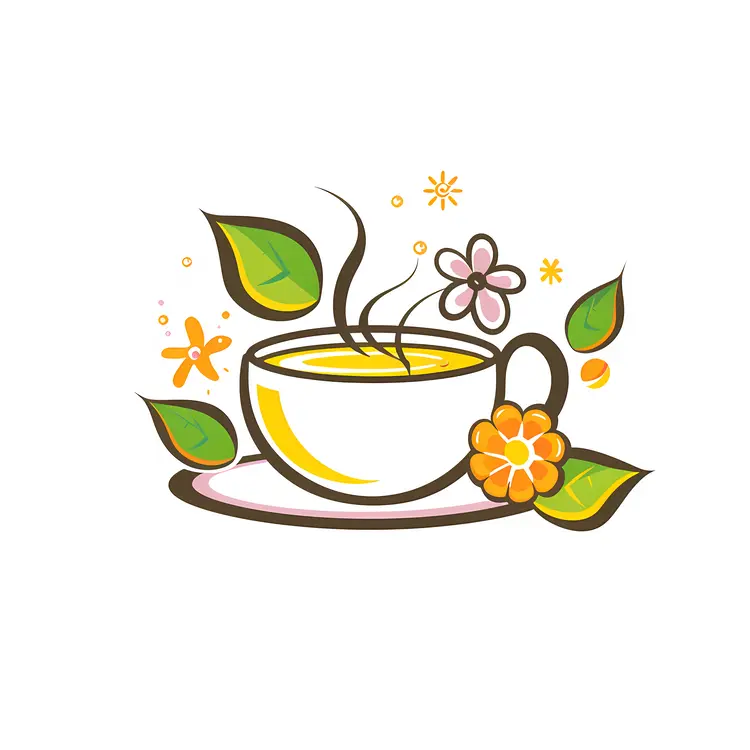 Tea Cup with Flowers