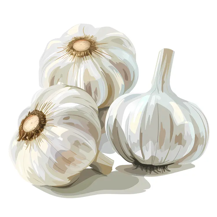 Garlic Bulbs Illustration