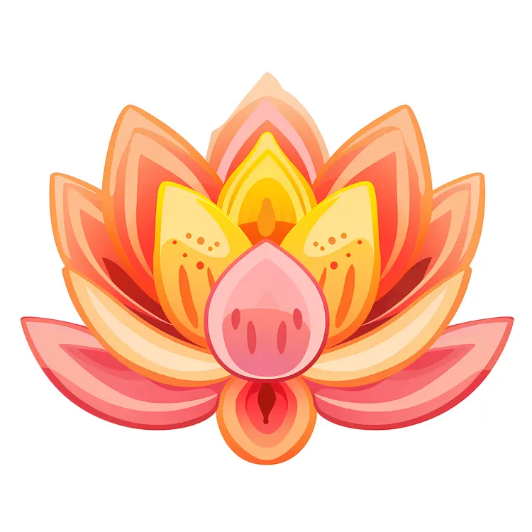 Colorful Lotus Flower