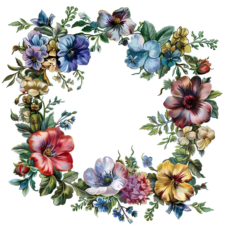 Colorful Floral Wreath