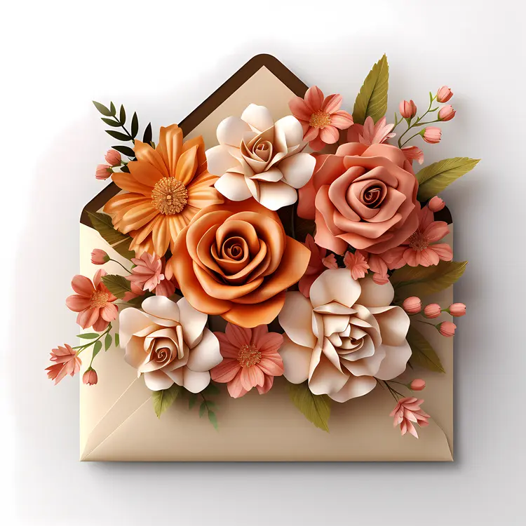 Beautiful Floral Arrangement in Envelope