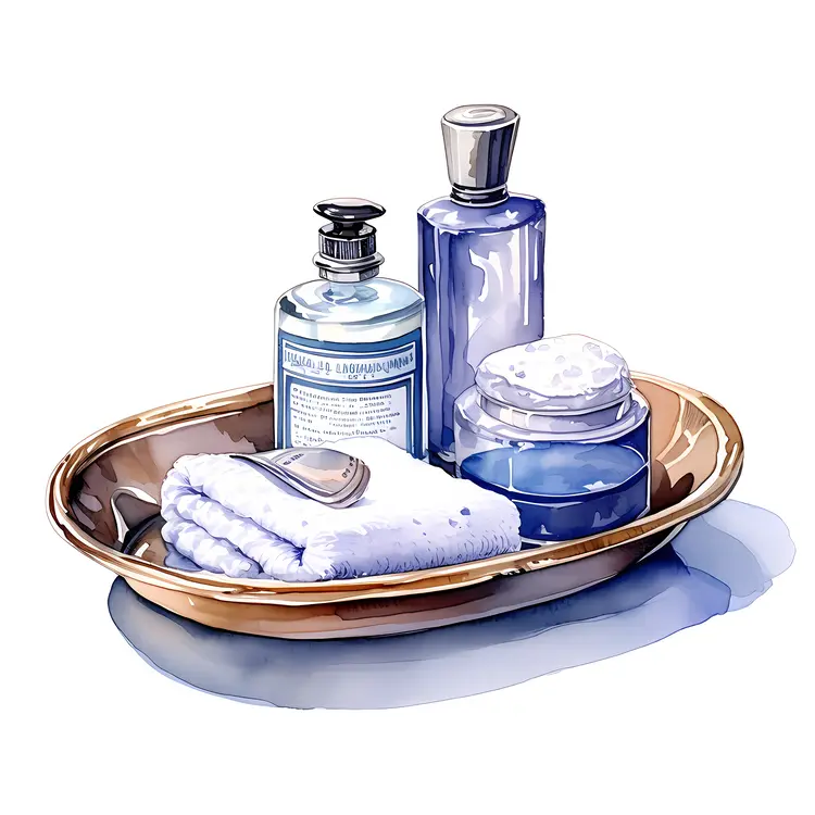 Elegant Bath Products on Tray