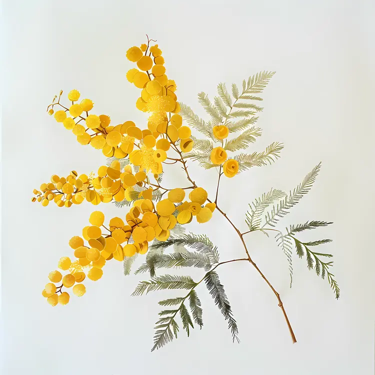 Yellow Flowers with Green Leaves