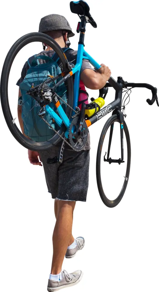 Person Carrying Bicycle