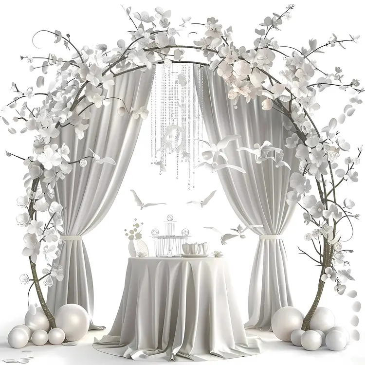 Elegant Floral Wedding Arch