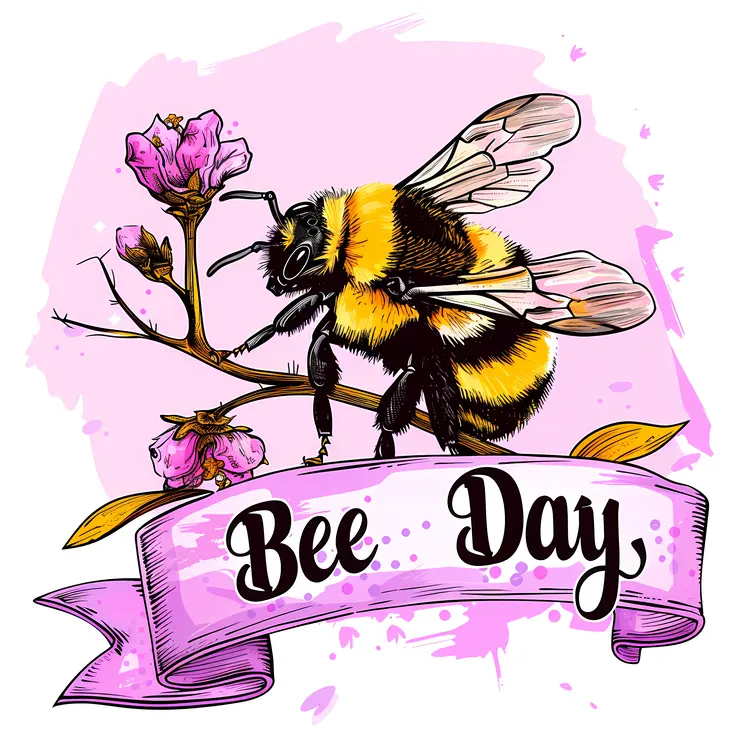 Bee on Flower for Bee Day